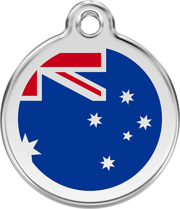 Red Dingo - Australian Flag ID Tag | Krazy For Pets