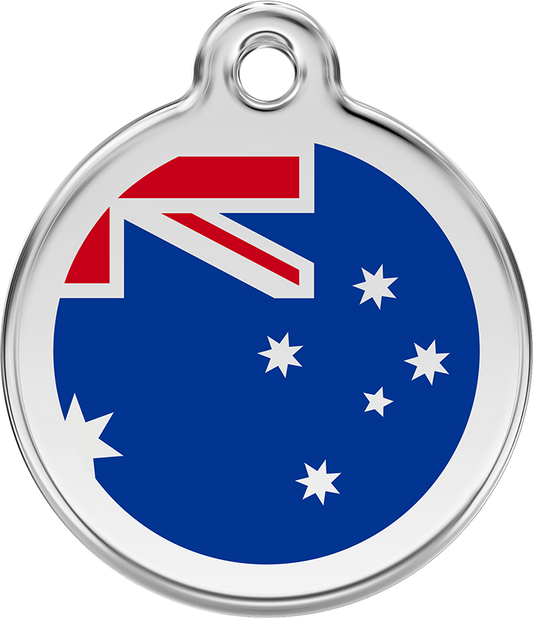 Red Dingo - Australian Flag ID Tag | Krazy For Pets