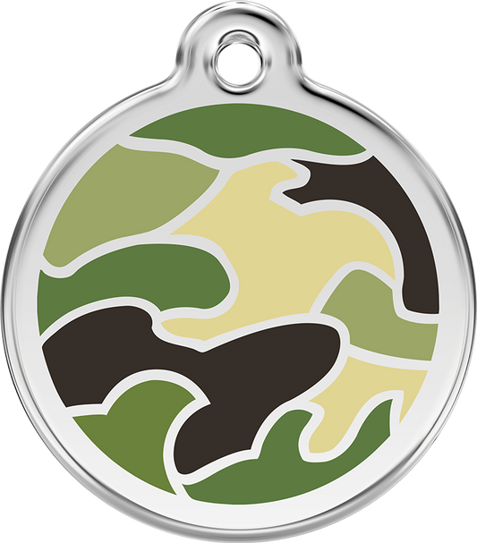 Red Dingo - Green Camouflage ID Tag | Krazy For Pets