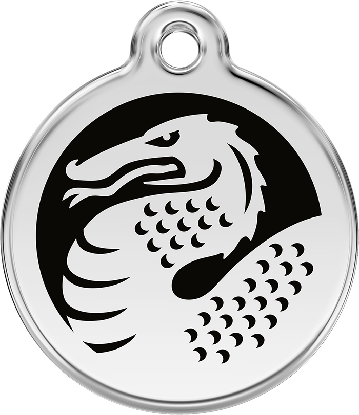 Red Dingo - Black Dragon ID Tag | Krazy For Pets