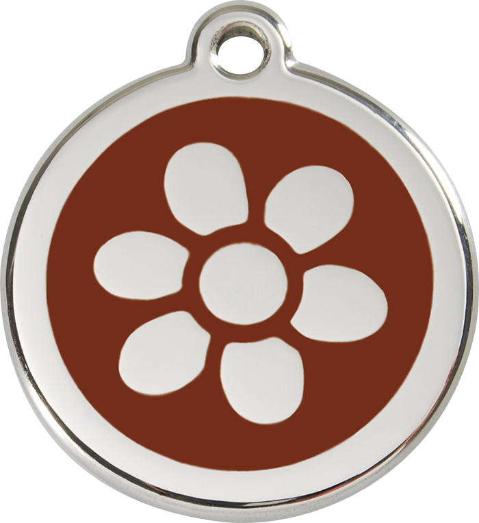 Red Dingo - Flower ID Tag | Krazy For Pets