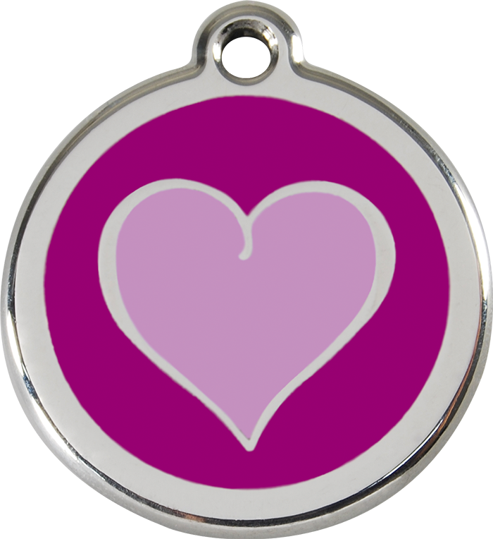 Red Dingo - Purple Heart ID Tag | Krazy For Pets