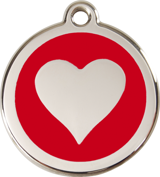 Red Dingo - Heart ID Tag | Krazy For Pets