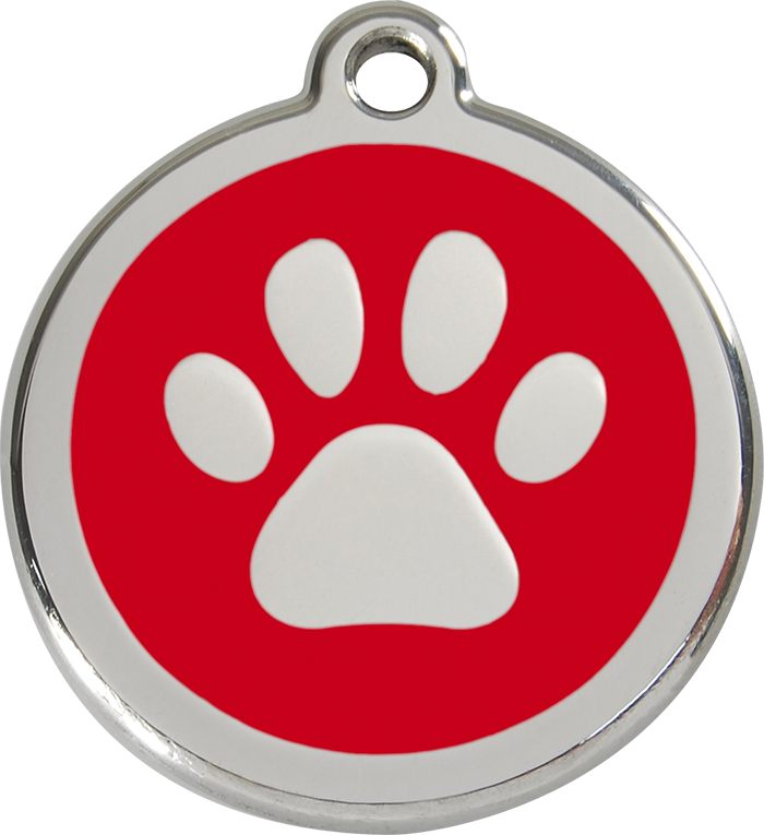 Red Dingo - Paw Print ID Tag | Krazy For Pets