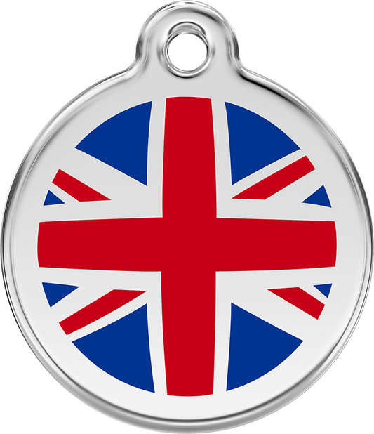 Red Dingo - UK Flag ID Tag | Krazy For Pets