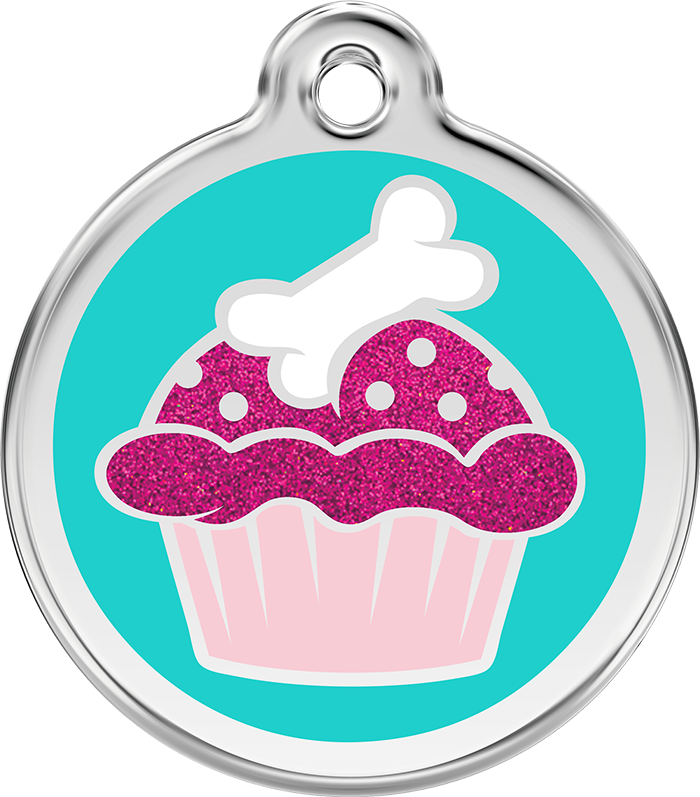 Red Dingo - Cupcake ID Tag | Krazy For Pets