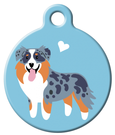 Dog Tag Art - Australian Shepherd Dog ID Tag | Krazy For Pets