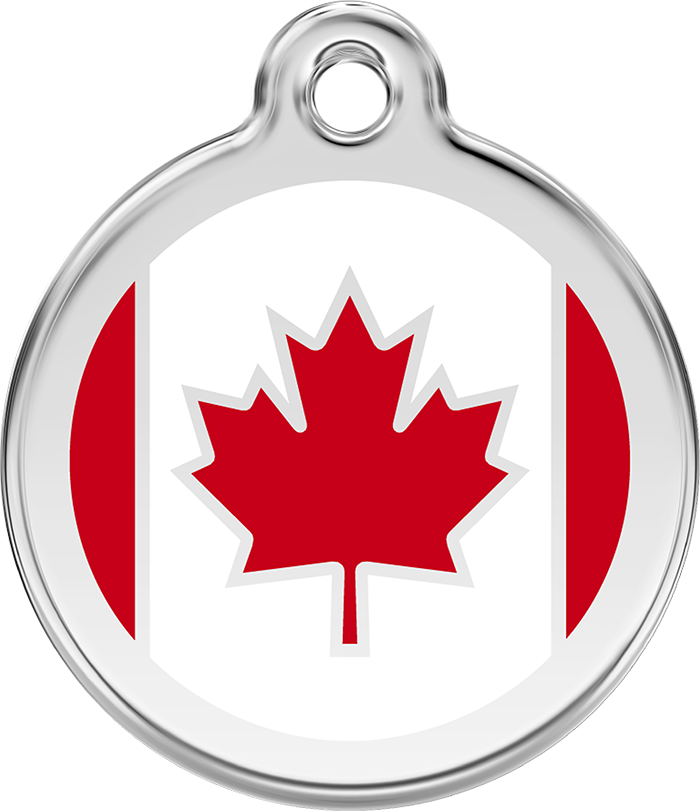 Red Dingo - Canadian Flag ID Tag | Krazy For Pets