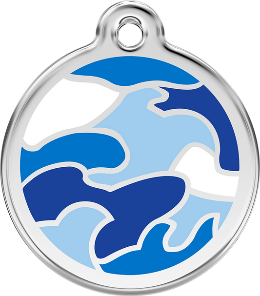 Red Dingo - Blue Camouflage ID Tag | Krazy For Pets