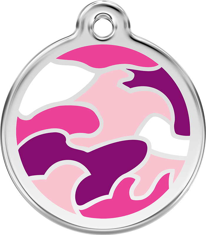 Red Dingo - Pink Camouflage ID Tag | Krazy For Pets