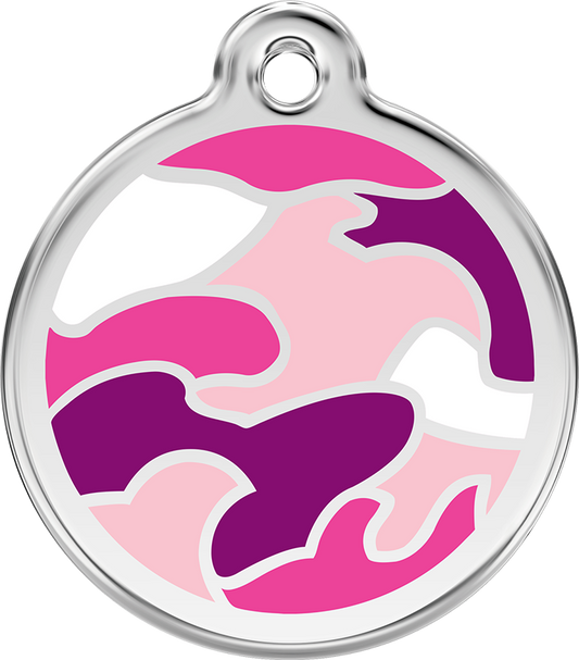 Red Dingo - Pink Camouflage ID Tag | Krazy For Pets