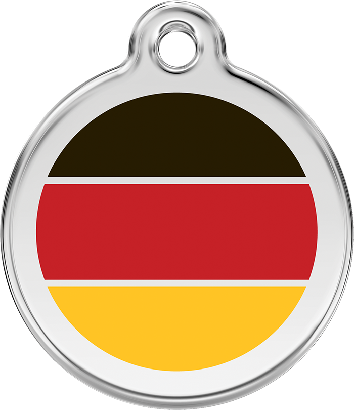 Red Dingo - German Flag ID Tag | Krazy For Pets
