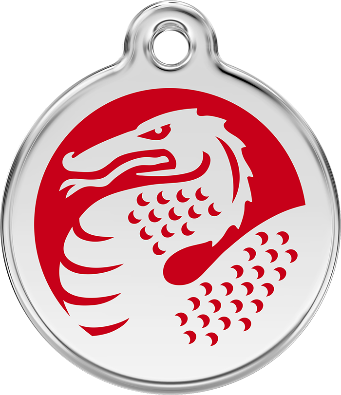 Red Dingo - Red Dragon ID Tag | Krazy For Pets