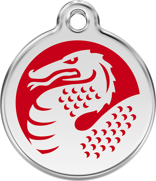 Red Dingo - Red Dragon ID Tag | Krazy For Pets