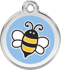 Red Dingo - Blue Bumble Bee ID Tag | Krazy For Pets