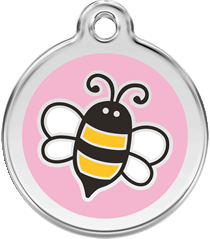 Red Dingo - Pink Bumble Bee ID Tag | Krazy For Pets