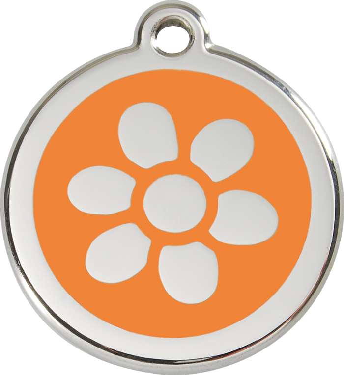 Red Dingo - Flower ID Tag | Krazy For Pets