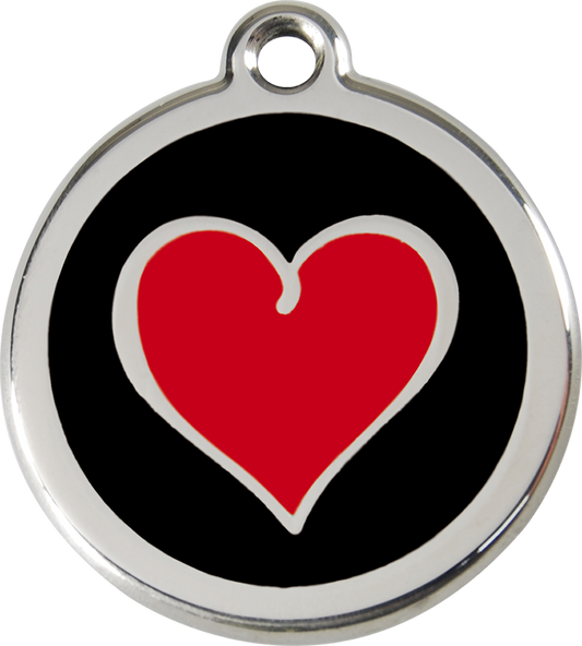 Red Dingo - Red Heart ID Tag | Krazy For Pets