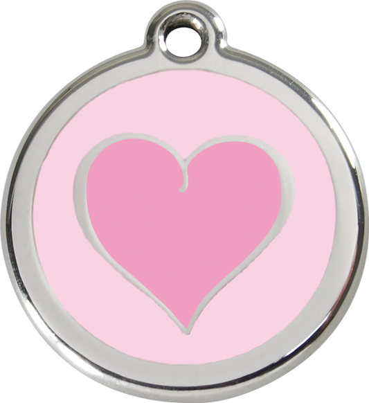 Red Dingo - Pink Heart ID Tag | Krazy For Pets