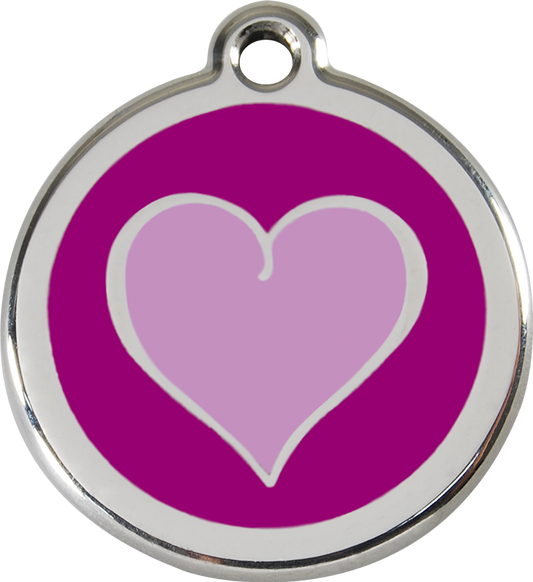 Red Dingo - Purple Heart ID Tag | Krazy For Pets