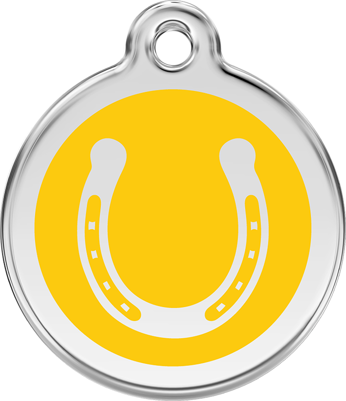 Red Dingo - Horseshoe ID Tag | Krazy For Pets