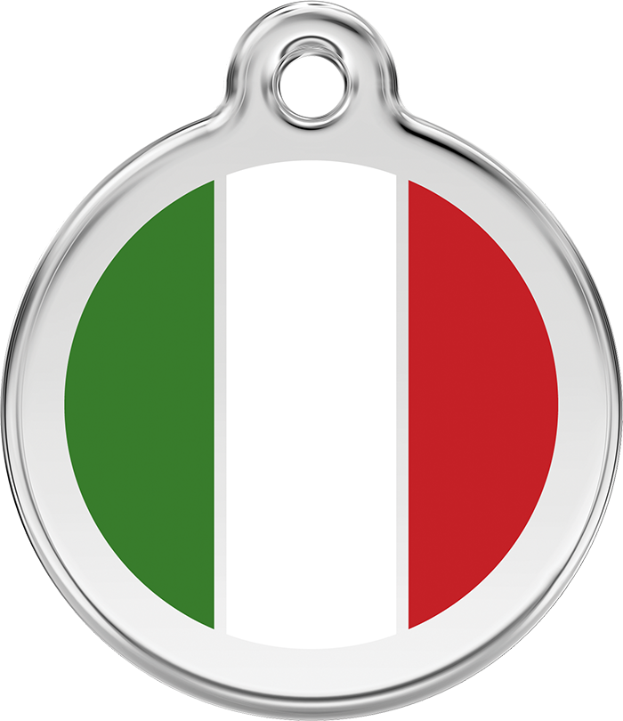 Red Dingo - Italian Flag ID Tag | Krazy For Pets