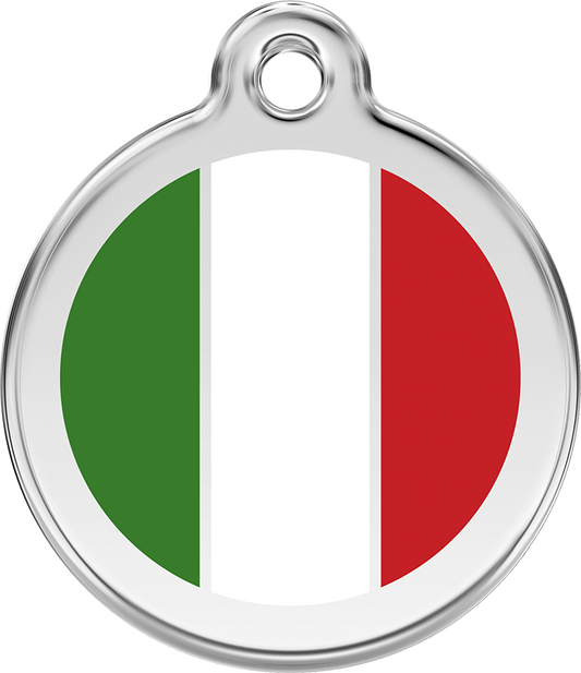 Red Dingo - Italian Flag ID Tag | Krazy For Pets