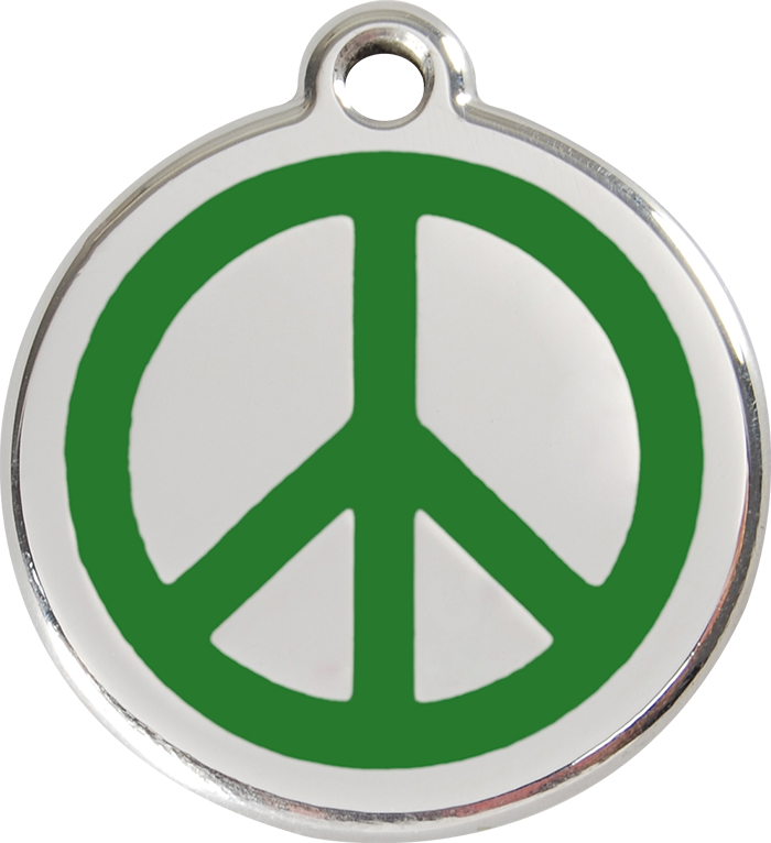Red Dingo - Peace ID Tag | Krazy For Pets