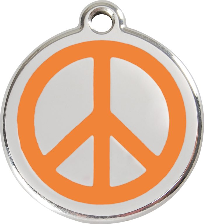 Red Dingo - Peace ID Tag | Krazy For Pets
