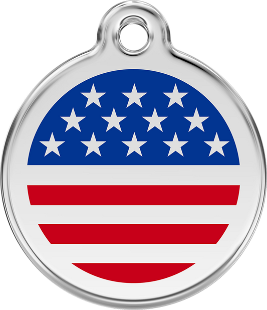 Red Dingo - Stars & Stripes ID Tag | Krazy For Pets