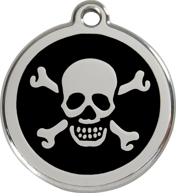 Red Dingo - Skull & Cross Bones ID Tag | Krazy For Pets