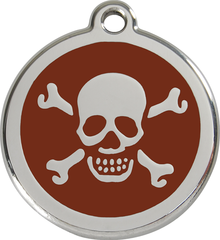 Red Dingo - Skull & Cross Bones ID Tag | Krazy For Pets