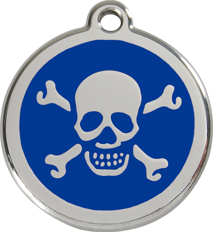 Red Dingo - Skull & Cross Bones ID Tag | Krazy For Pets
