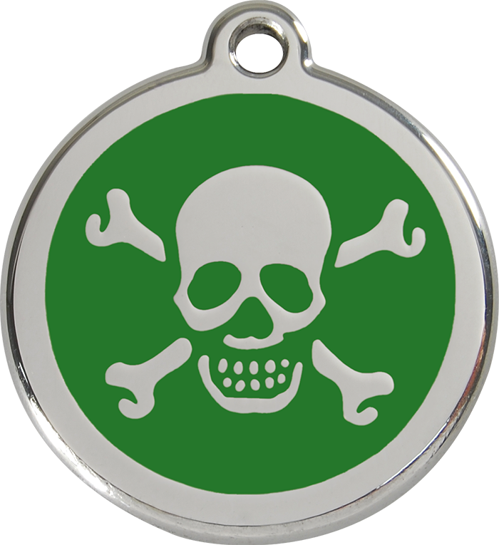 Red Dingo - Skull & Cross Bones ID Tag | Krazy For Pets