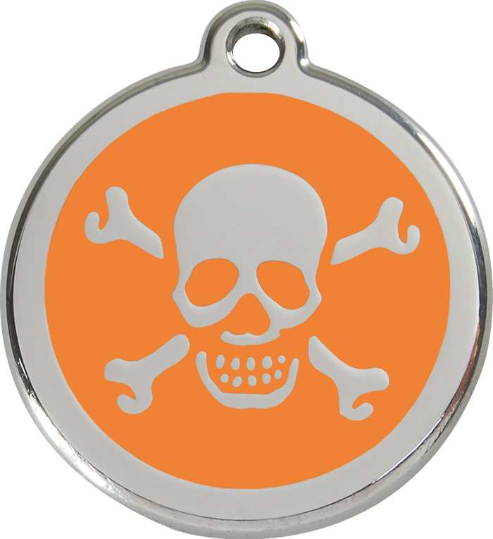 Red Dingo - Skull & Cross Bones ID Tag | Krazy For Pets