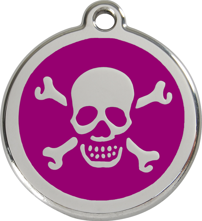 Red Dingo - Skull & Cross Bones ID Tag | Krazy For Pets