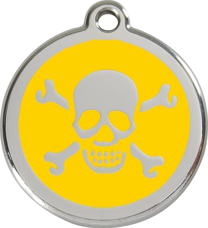 Red Dingo - Skull & Cross Bones ID Tag | Krazy For Pets