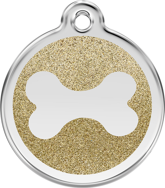Red Dingo - Glitter Bone ID Tag | Krazy For Pets