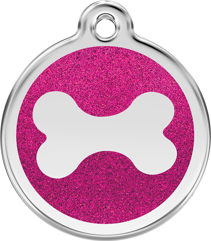 Red Dingo - Glitter Bone ID Tag | Krazy For Pets