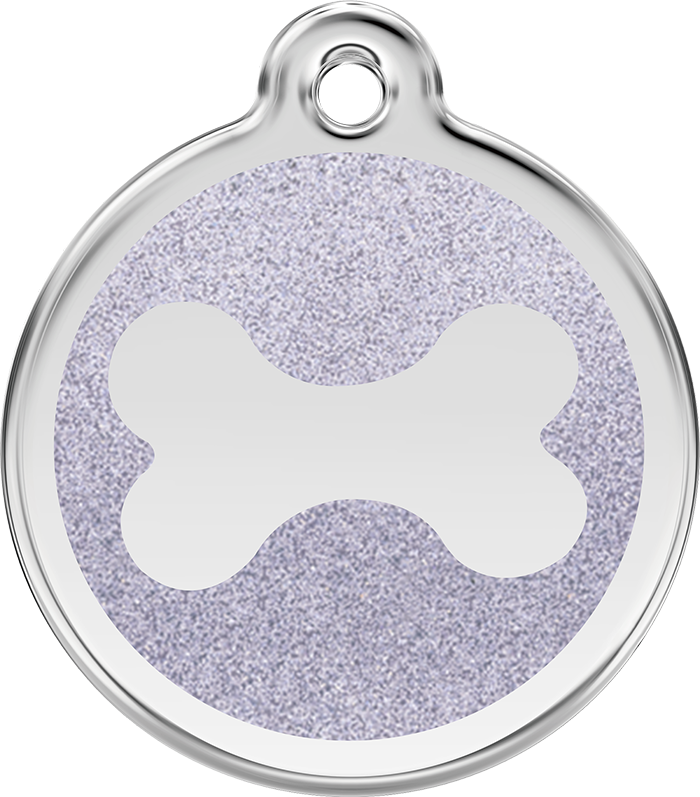 Red Dingo - Glitter Bone ID Tag | Krazy For Pets
