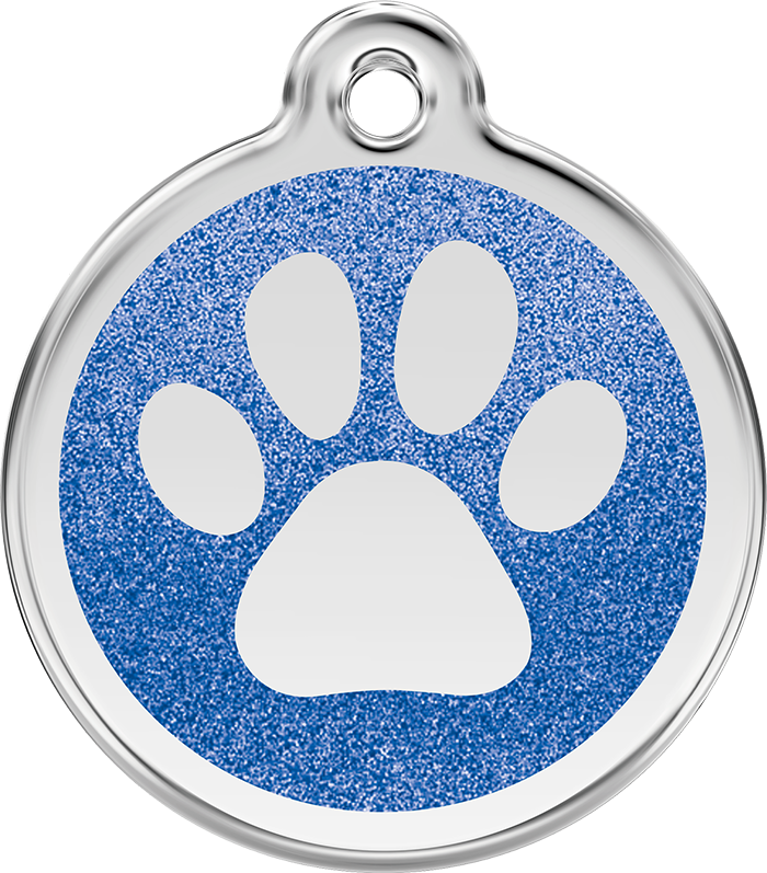 Red Dingo - Glitter Paw ID Tag | Krazy For Pets