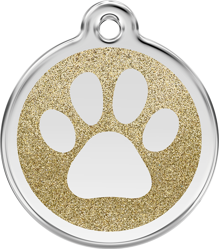 Red Dingo - Glitter Paw ID Tag | Krazy For Pets