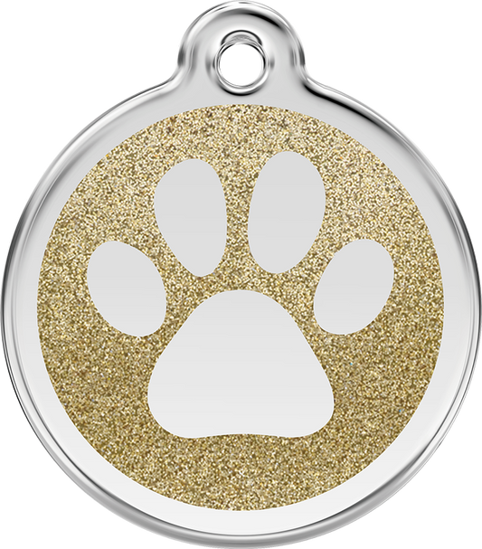 Red Dingo - Glitter Paw ID Tag | Krazy For Pets