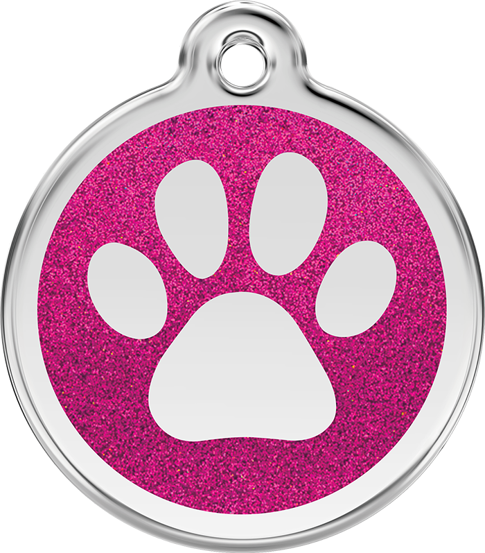 Red Dingo - Glitter Paw ID Tag | Krazy For Pets