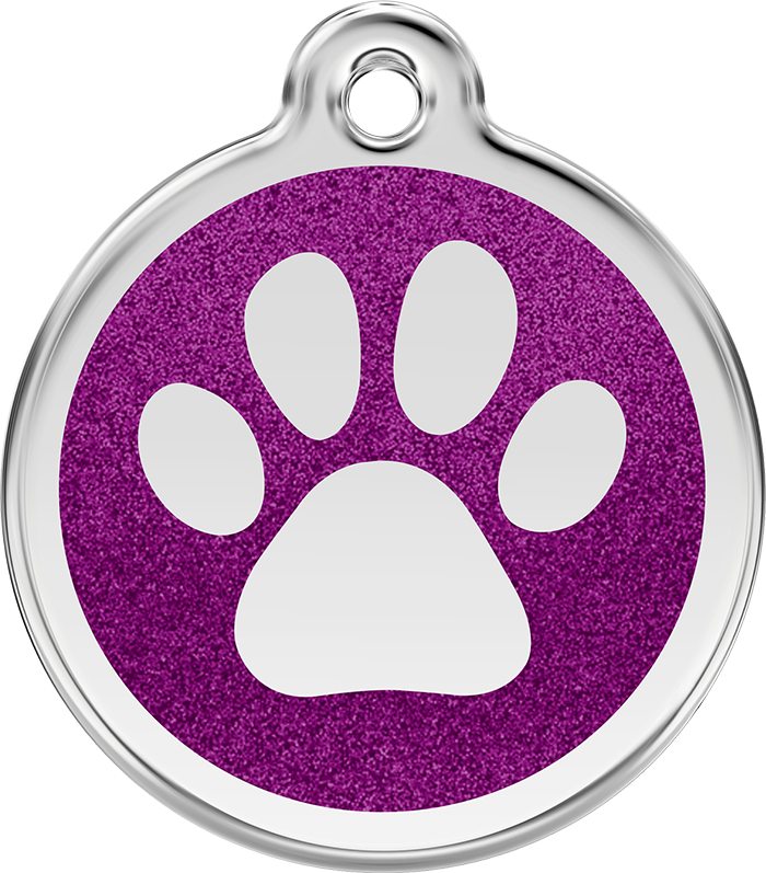 Red Dingo - Glitter Paw ID Tag | Krazy For Pets