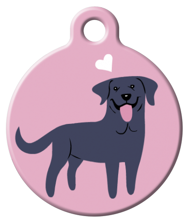 Dog Tag Art - Black Labrador Dog ID Tag | Krazy For Pets