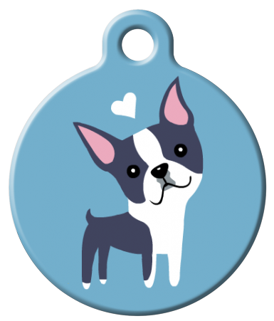 Dog Tag Art - Boston Terrier Dog ID Tag | Krazy For Pets