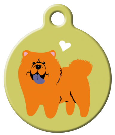 Dog Tag Art - Chow Chow  Dog ID Tag | Krazy For Pets