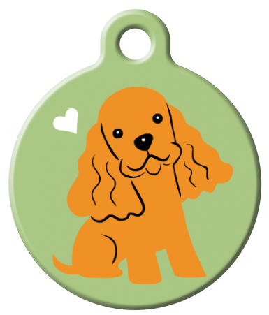 Dog Tag Art - Cocker Spaniel Dog ID Tag | Krazy For Pets