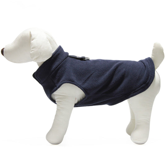 Gooby - Navy Fleece Vest | Krazy For Pets